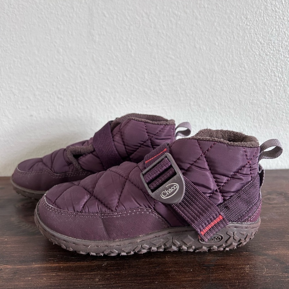 Chaco Kids Ramble Puff Ankle Boots Plum - Winter Boots